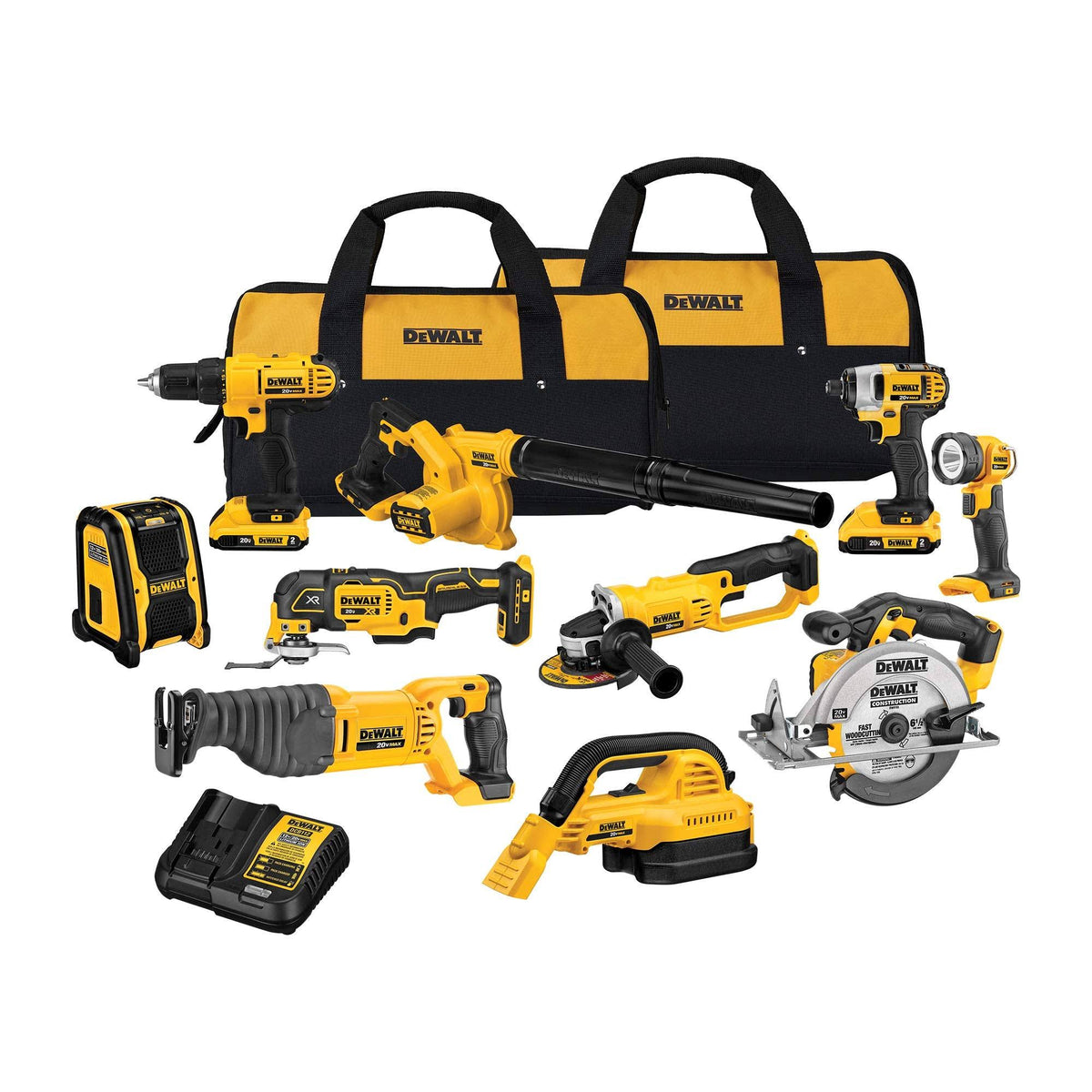 Dewalt DCK1020D2 20V MAX* 10-Tool Combo Kit-Instock